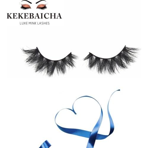 KEKEBAICHA Eyelashes 3D Mink Lashes Dramatic Mink Lash Crisscross Winged Eyelashes Full Strip Lashes Thick False Eyelash Makeup