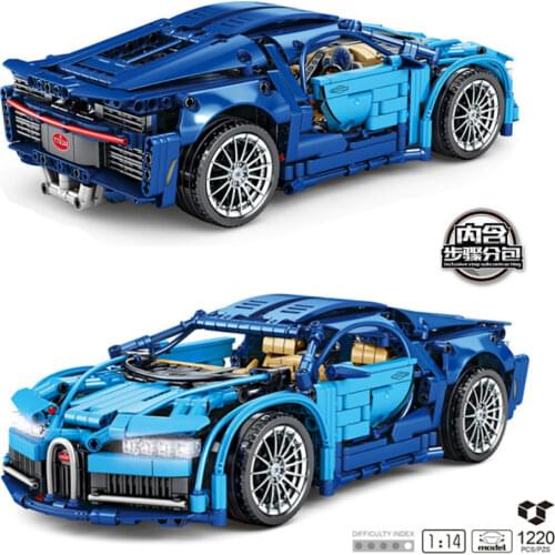 Expert Creator Ideas High-tech Series City Champions Bugattied RSR Super Racing Car SUV Building Blocks Bricks Moc Model Modular