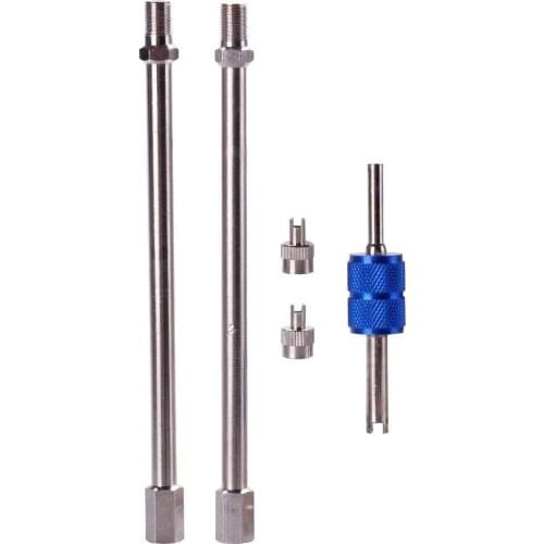 Auto Car Truck Motorcycle Tire Wheel Valve Stem Brass Extension Pole Cap Straight Extender