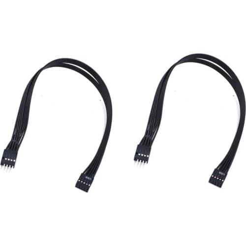 Mainboard 9Pin USB 2.0 Male to Female Extension Data Cable Cord Wire Line 30cm USB Extension Cable, 2 Pack