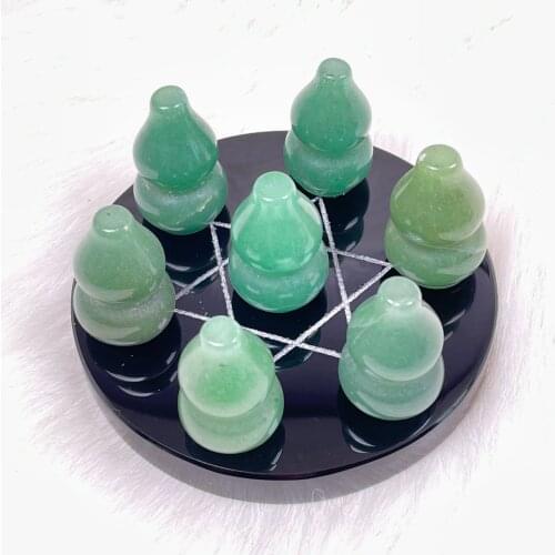 New!!! Natural Dongling Jade Obsidian Seven Star Array Reiki Chakra Energy Meditation Yoga Healing Crystal