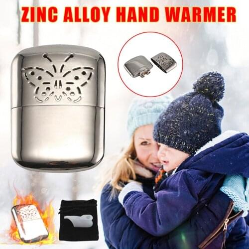 New Metal Hand Warmer Petrol Reusable Pocket Portable for Ski Winter Camping Outdoor-30