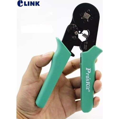 Proskit CP-462G Adjustable Square Wire Crimper Wire Ferrule Crimp Tool-Square Crimping Pliers Practical Line Pressing tool line