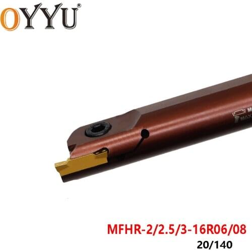 OYYU MFHR MFHR216R06 MFHR216R08 MFHR2.516R06 MFHR316R06 MFHR316R08 20/140 Internal Grooving Lathe Cutter Turning Tool Holder