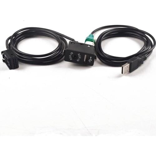 USB Aux Switch + Wire Cable Adapter 12PIN For BMW E85 E86 Z4 E83 X3 for MINI COOPER