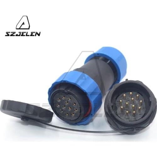 SD28TP-ZM , 28mm 12pin Industrial Waterproof cable Connector Plug female and Socket male IP67,electrical Power connector 12pin