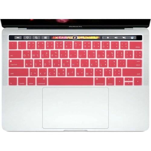 Thai Thailand Language Silicone Keyboard Cover Skin Protector For Apple Macbook Pro 13 A1706 15 A1707 with TouchBar