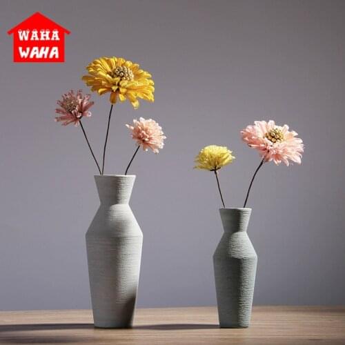 Nordic Home Ceramic Vase Decoration Living Room Countertop Flower Arrangement Vase Wine Cabinet Creative Ornaments Drawing Flowe