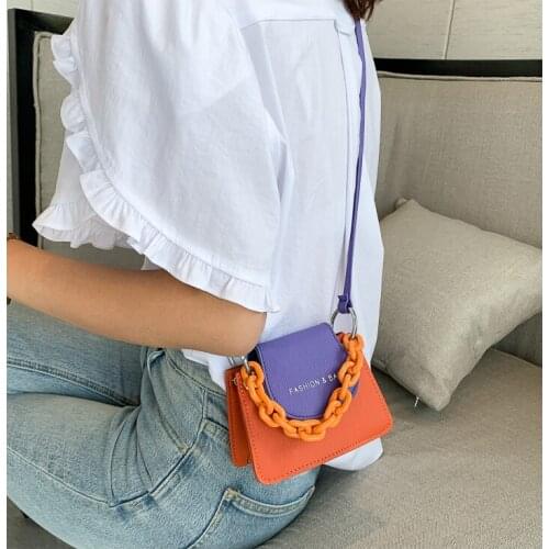 Chain Design New Mini PU Leather Flap Bags For Women 2021Summer Lady Shoulder Messenger bag Handbag Female Fashion Crossbody Bag