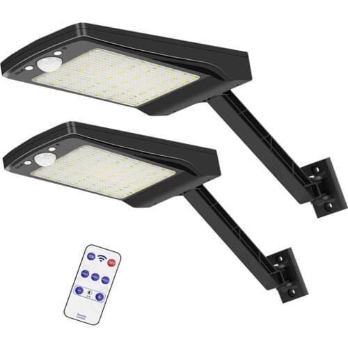 LED Solar Power Wall Light Outdoor Waterproof Energy Savg Sremote PIR Motion Sensor spot treet Yard Path Garden Security Lamp