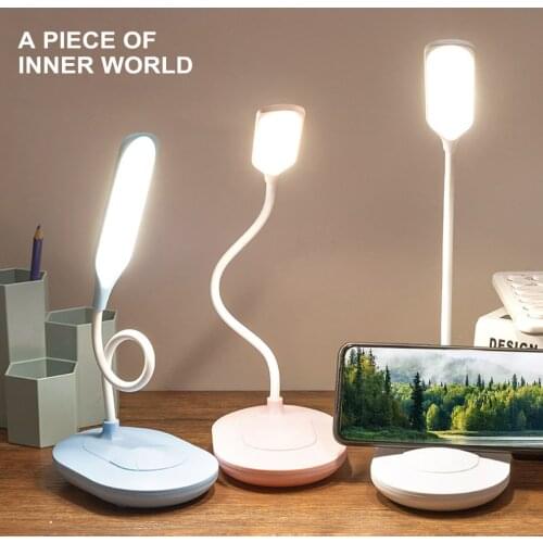 LED Charging And Plugging Dual-use Foldable Dimmable Touch Portable Student Office Table Top Lanterns For Reading Office Table