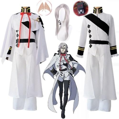 Owari no Seraph Seraph of the end Ferid Bathory Uniform Outfit Anime Cosplay Costumes with Ears accessories full sets