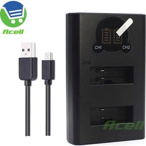 AHDBT-501 AHDBT-801 LCD Dual Battery Charger For GoPro HERO 8 7 6 5 Black / HERO 2018 Camera Compatible AABAT-001 AJBAT-001
