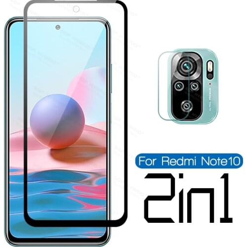 2in1 Screen Protector and Camera Lens Armored Film For Xiaomi Redmi Note 10 Pro 10s 10Pro Max 5G Tremp Safety Glass Full Cover