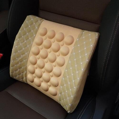 1 Pc Fold Resistant Car Electric Massage Cushion Vehicle Seat Back Waist Support Lumbar Pad Massager Car Accessories Interior