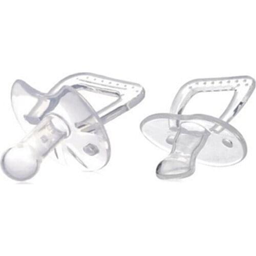 1 piece liquid silicone darling play mouth full silicone round mouth flat mouth transparent pacifier for baby