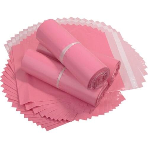 10Pcs Pink Poly Mailer Self Adhesive Post Mailing Envelope Glue Seal Postal Bag Gift Express Bags Courier Storage Shipping Bags