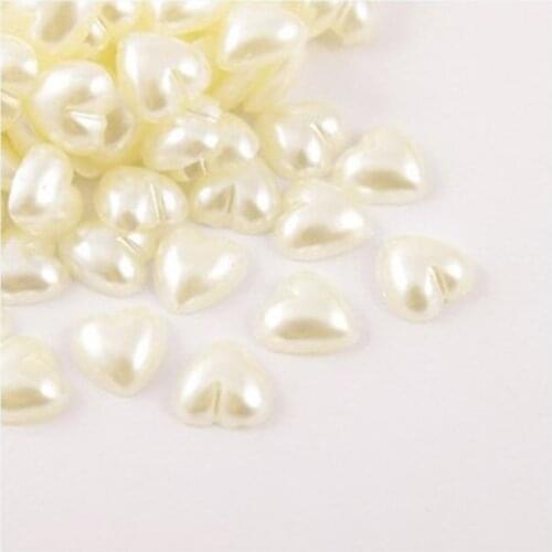 2016 Japan Korean 1000pcs/bag Nail Art Decoration DIY Heart Shape White Pearl Mental Nail Polish Sticker Nail Tool