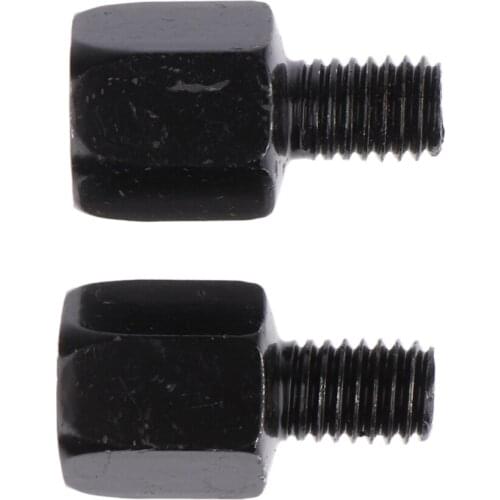 Motorcycle Mirror Mount Adapter - RH 10mm To LH8mm Thread - Black