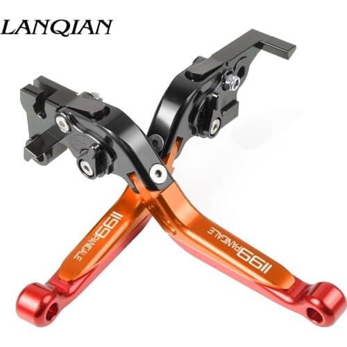Motorcycle Accessories CNC Adjustable Brake Clutch Levers With LOGO For DUCATI 1199 Panigale 2012 2013 2014 2015
