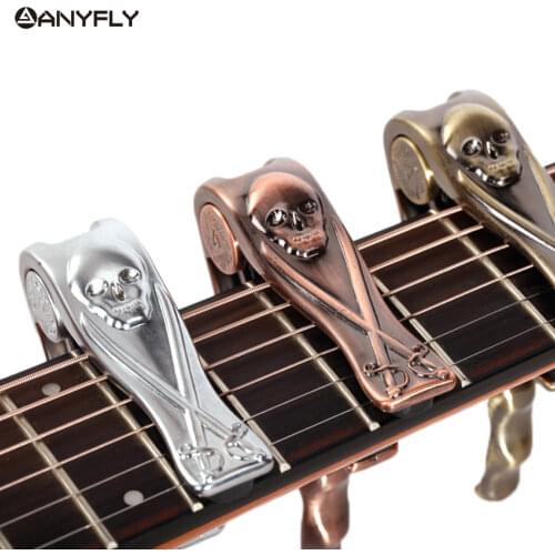 Free Shipping Professional Alice A007H Metal Skull Folk Acoustic Guitar Capo Clamp Wholesales