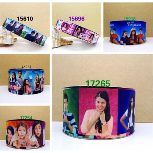 Free shipping 50 yard cartoon printed grosgrain ribbon 17265