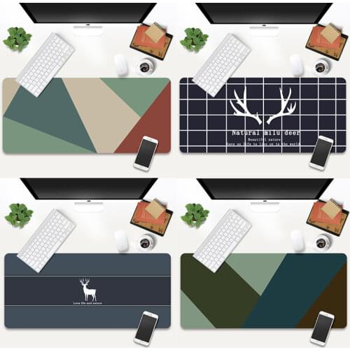 Mouse Pad Large Deer Geometric XXL Writing Gaming Desk Mats Computer Gamer Keyboard Mouse Mat Desk Mousepad for PC Desk Pad