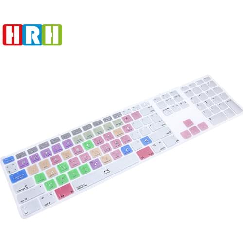 HRH Ableton Live Hotkeys Functional Keyboard Cover Skin For Apple Keyboard with Numeric Keypad Wired USB for iMac G6 Desktop PC