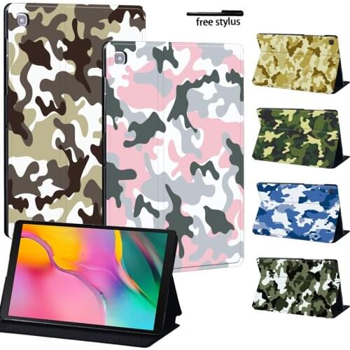 Flip Tablet Cover Case for Samsung Galaxy Tab A 8.0 9.7 10.1 10.5"/Tab E 9.6 "/Tab S5e 10.5"/Tab S6 Lite 10.4" Folding Case+ Pen