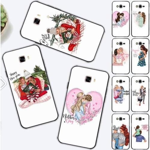 TOPLBPCS Beautiful mother daughter son Phone Case for Samsung Note 8 9 10 20 lite pro ultra J 7 2 4 6 5 prime