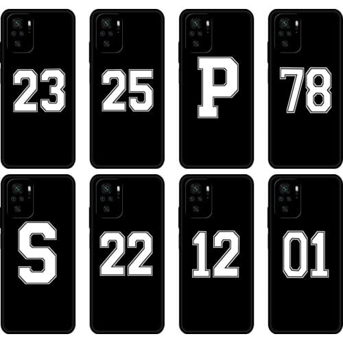 Black tpu Case For Xiaomi Redmi 9T Case Redmi Note 9T Note 10 5G 4G Pro 10S Case Football Lucky number