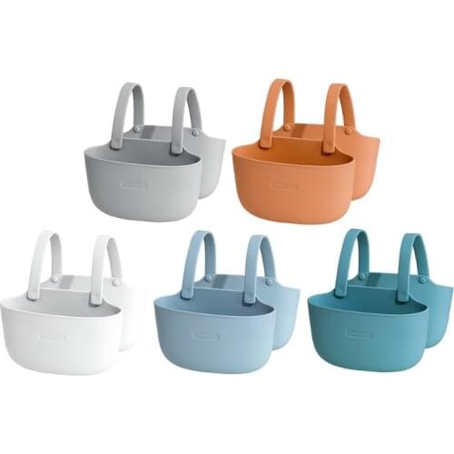 Kitchen Hanging Drain Basket Double Pocket Kitchen Sink Caddy Sponge Soap Holder Saddle Faucet Caddy Organizer Hanging