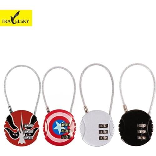 Travel TSA Customs luggage lock metal red heart style with three layer password anti-theft lock 2 pcst/set free shipping 13325