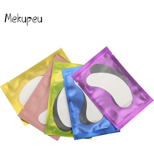 Eye Lash Patches Black Eye Pads Gel Eyelash Paper Patches For Eyelash Extension 50Pairs/lot Make Up Tools Eye Tips Sticker Wraps