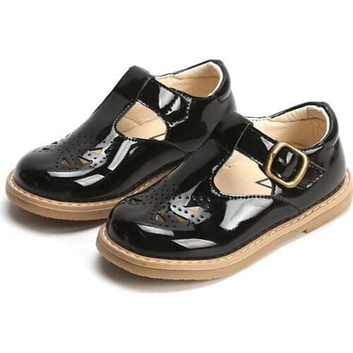 Girls Leather Shoes Soft Bottom Baby Princess Shoe Children Shoes Fashion Flat Sneakers Non-slip Spring Autumn SMG056