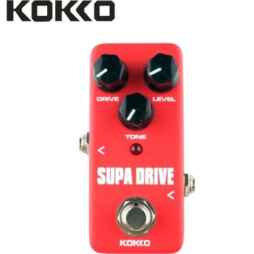 KOKKO FOD5 Mini Pedal Vintage Supa Drive Guitar Effect Pedal with True Bypass, Red Guitar Parts & Accessories