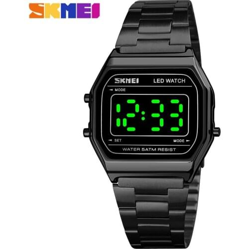 Men Sports Watch Man Count Down Waterproof Watch Stainless Steel Fashion Digital Wristwatches Male Clock Relogio Masculino skmei