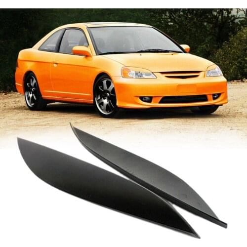 Car Eyebrows Headlight Cover Eyelids for Honda Civic 2001-2005