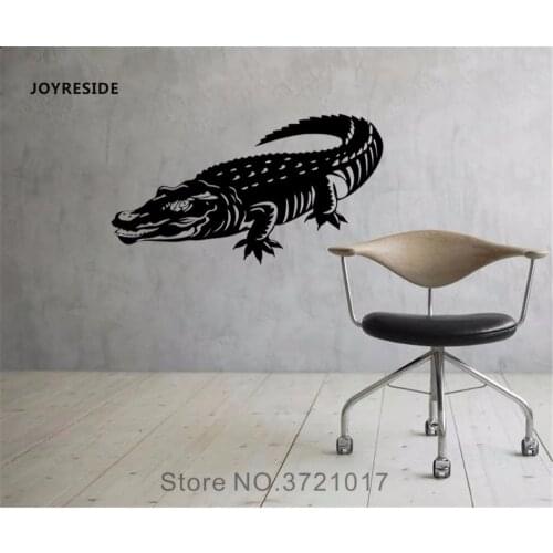 JOYRESIDE Crocodile Wall Alligator Animal Decal Vinyl Sticker Decor Kids Interior Living Room Interior Dorm Design Murals A263