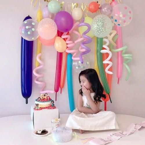 NEW! Ins Long magic balloon Party Decoration Garland Happy Birthday Party Backdrop Kids favor Balloon Arch kit Party supplies