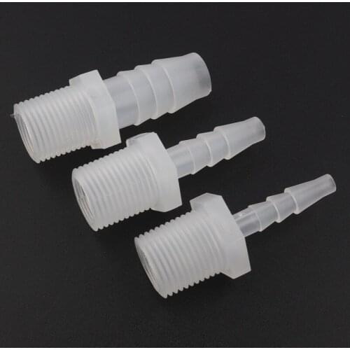 Wholesale 100pcs/lot G3/8 Male Thread To 3.9~12.7mm PP Straight Pipe Connectors Aquarium Fish Tank Air Pump Aerator Hose Joints