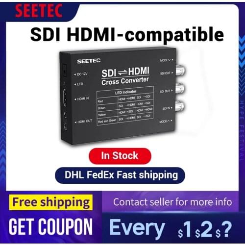 Seetec SDI HDMI-compatible Cross Converter for switcher digital edit capture for Streaming TV Convert blackmagic multi