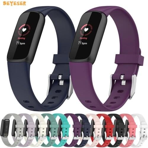 Fashion Soft Silicone Watch Strap For Fitbit Luxe Smartwatch Sport Belt Wristband Bracelet Replacement Watchband Accessories