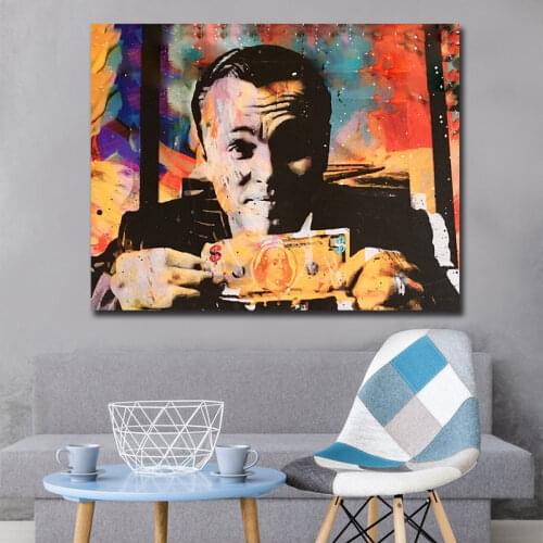 Modern Canvas Painting Abstract Printed Dropshipping Dollars Posters Wall Art Picture for Living Room Home Decor (No Frame)