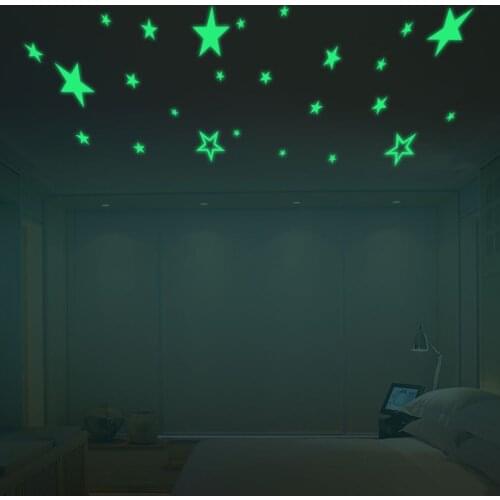 Stars That Glow Sticker Shine In The Darkness on Ceiling Dark Room Bedroom Decoration Glowing Stickers for Home Wall Fluorescent
