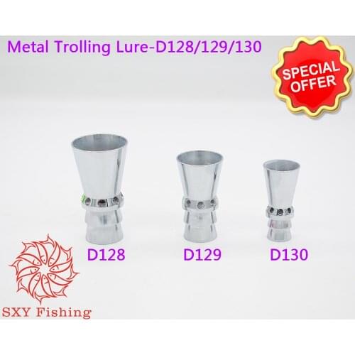 SXY FISHING DIY Jet Head D128D129D130 Metal Trolling Lure Trolling Bait Deep-sea fishing bait Artificial bait Fake bait