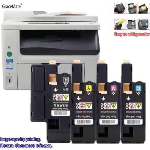 GraceMate C1660 Color Full Cartridge Status Laser Printer Toner Cartridges Compatible for Dell 1660 C1660W C1660CN C1660CNW
