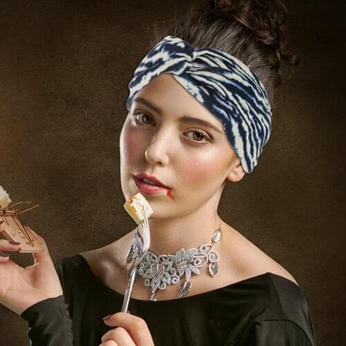 Cross Leopard Printed Headband Women Panther Criss Head Wrap