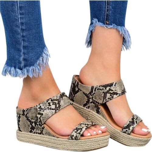 Wedges Shoes For Women High Heels Sandals Summer Shoes 2020 Beach Flip Flops Chaussures Femme Platform Sandals Plus Size 35-43