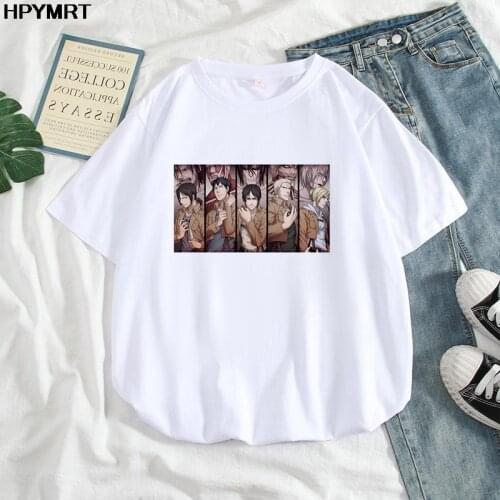 New Summer Women Tees Harajuku Tshirt Hot Japanese Anime Attack on Titan T Shirt Female Tops Tee Clothing Short sleeve T-shirt